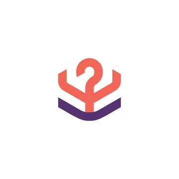 Initial W letter, Open book and Question mark logo design template Stock Illustration
