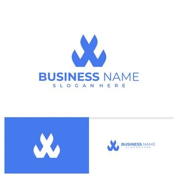 Initial W logo vector template, Creative Letter W logo design concepts Stock Illustration