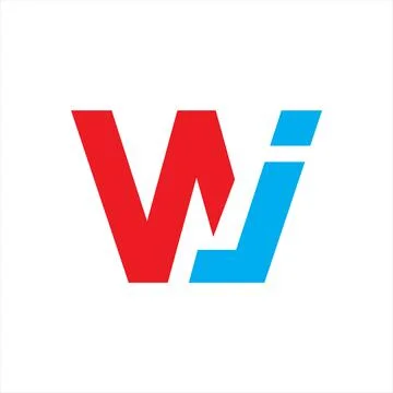 Initial WJ letter logo vector Stock Illustration