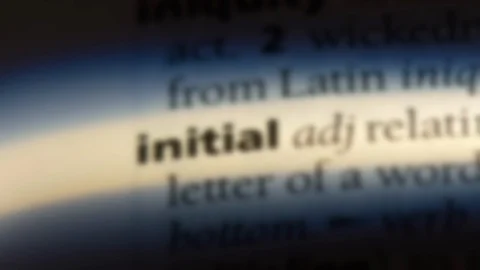 Initial word in a dictionary. Stock Footage 99561281