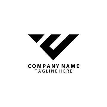 Initial WV logo design vector Illustrazione stock