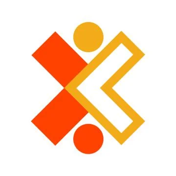 Initial X Cross Symbol Vector Graphic Design Stock Illustration