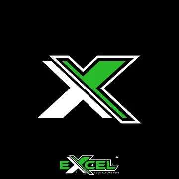 Initial X font with cutting modern typography game sport tech style monogram Stock Illustration