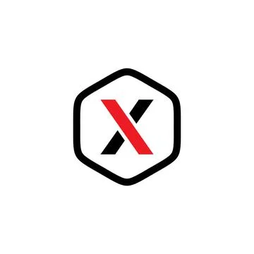 Initial X hexagon logo vector template Stock Illustration