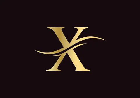 Initial X letter logo with creative modern business typography vector templat Stock Illustration