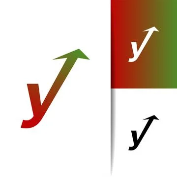 Initial Y Arrow Up Icon Stock Illustration