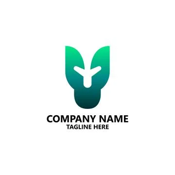 Initial Y plane logo design vector Stock Illustration
