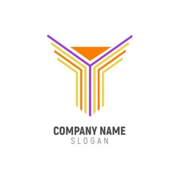 Initial Y Shape Logo Design Stock Illustration