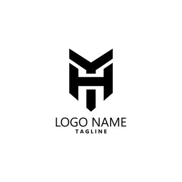 Initial YH monogram logo design vector Иллюстрация