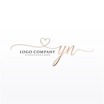 Initial YN beauty monogram and elegant logo design Illustrazione stock