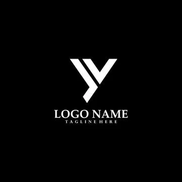 Initial YV logo design vector Stock Illustration