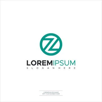 Initial Z Letter Logo concept. Creative Minimal Monochrome Monogram emblem de 스톡 일러스트