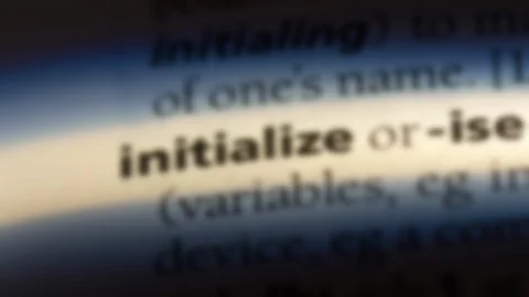 Initialize word in a dictionary. Stock Footage 99561295