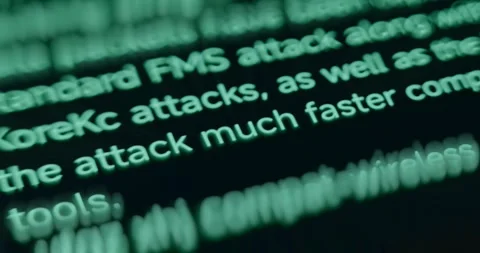Initializing a Malware attack, cracking program Stock Footage 310804264