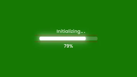 Initializing Progress Loading Bar Animation 0 To 100 Percent Green Screen 4K Stockbeeldmateriaal 340847951