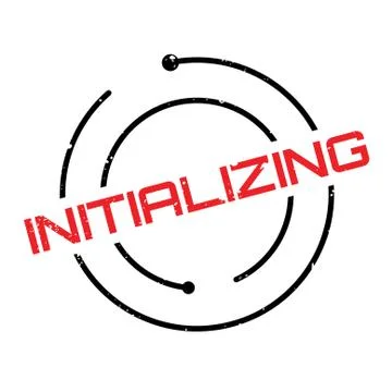 Initializing rubber stamp Stockillustratie