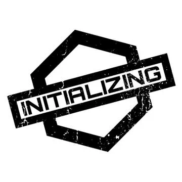 Initializing rubber stamp Stockillustratie