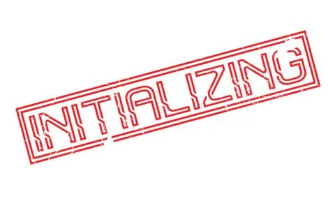 Initializing rubber stamp Stockillustratie