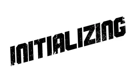 Initializing rubber stamp Stockillustratie