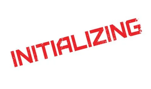 Initializing rubber stamp Stockillustratie