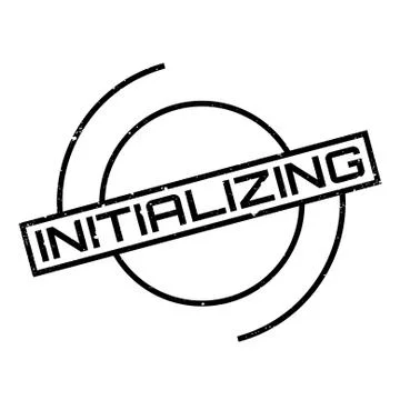Initializing rubber stamp Stockillustratie