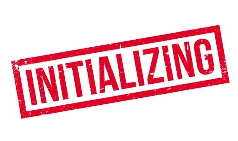 Initializing rubber stamp Stockillustratie