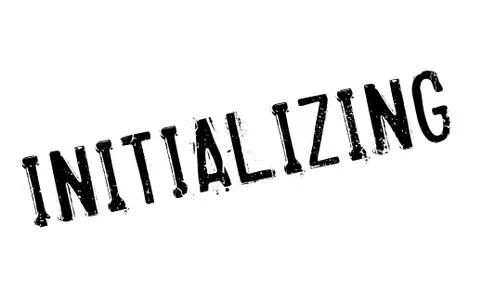 Initializing rubber stamp Stockillustratie