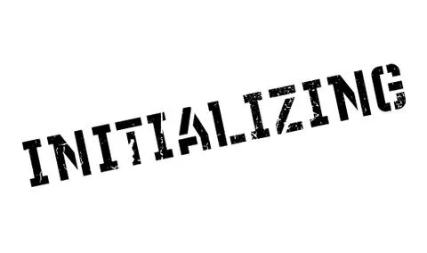 Initializing rubber stamp Stockillustratie