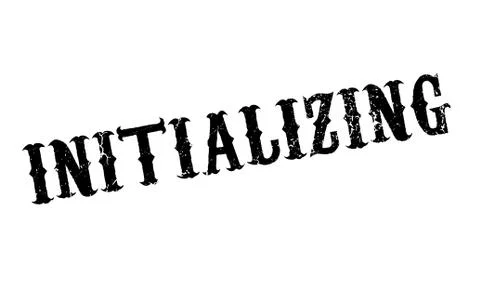 Initializing rubber stamp Stockillustratie