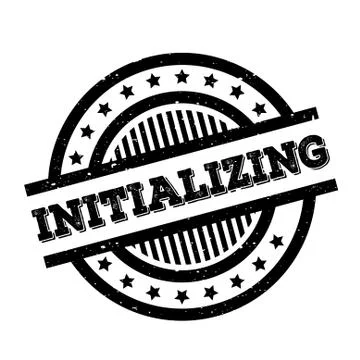 Initializing rubber stamp Stockillustratie