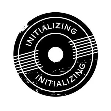 Initializing rubber stamp Stockillustratie