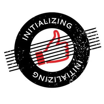 Initializing rubber stamp Stockillustratie