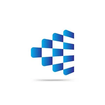 Initials C letter logo for tech and data company Illustrazione stock