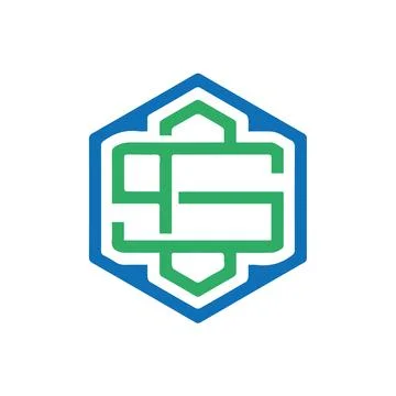 Initials CS Letter Logo Monogram Design Stock-Illustration