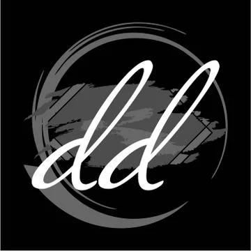 Initials D D modern handwritten signature logo Illustrazione stock