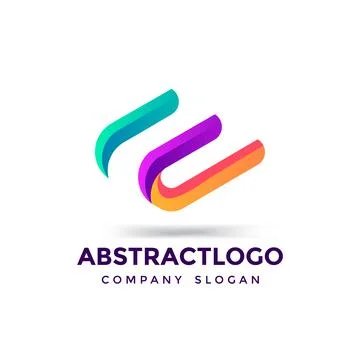 Initials E Colorful letter Logo Design template creative vector minimal Stock Illustration