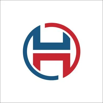 Initials H circle abstract logo vector Stock Illustration