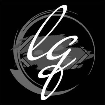 Initials L Q modern handwritten signature logo Stock Illustration