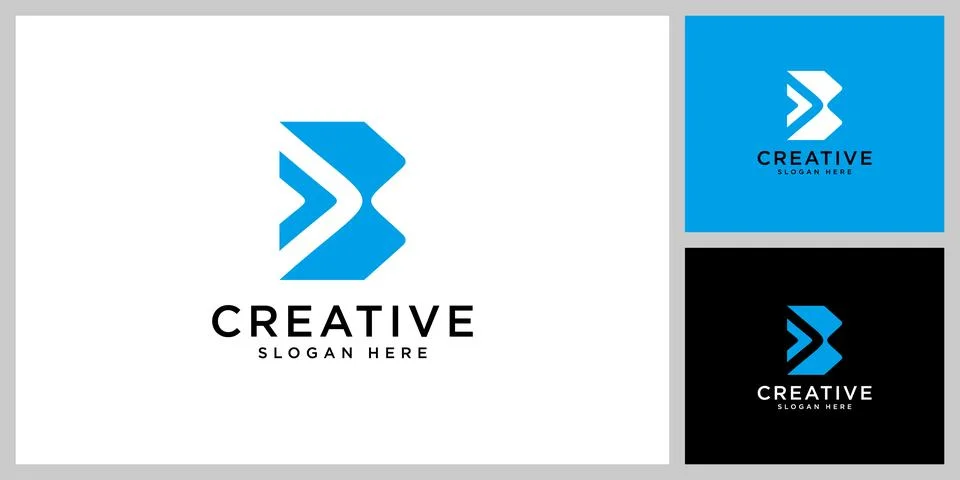 Initials letter b logo vector design Stock Illustration