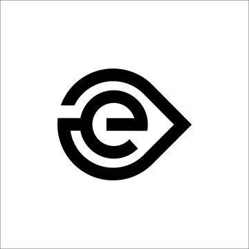 Initials letter E logo vector circle template Stock Illustration