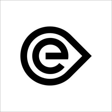 Initials letter E logo vector circle template Stock Illustration