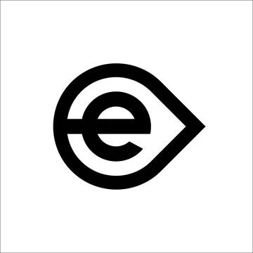 Initials letter E logo vector circle template Stock Illustration