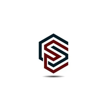 Initials letter GE hexagon shape logo design vectors. Symbol, icon, letters g Stock Illustration