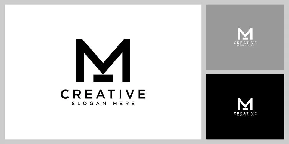 Initials letter M abstract logo vector design Stock Illustration