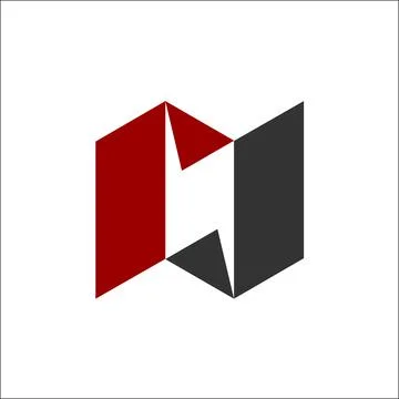 Initials letter N logo vector abstract Stock Illustration