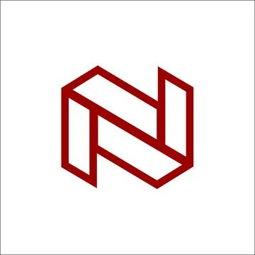 Initials letter N mono line logo vector template Stock Illustration