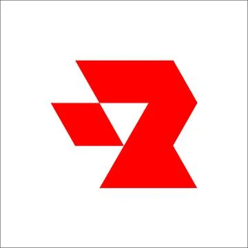 Initials Letter R Logo vector Design Modern Stock Illustration