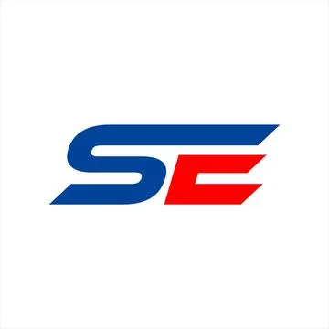 Initials letter SE logo vector sports Stock Illustration