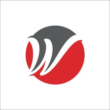 Initials letter W logo vector Stock Illustration