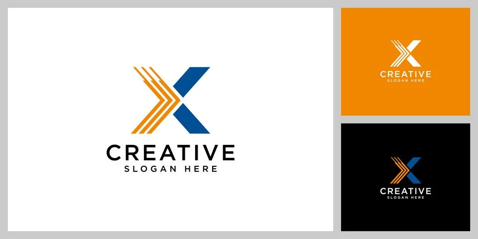 Initials letter X abstract logo Stock Illustration